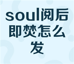 soul阅后即焚图片怎么发 soul阅后即焚开启方法怎么没找到