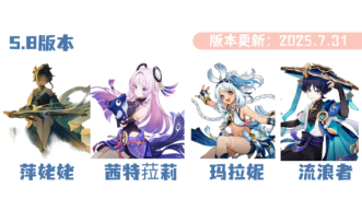 原神5.8卡池角色 原神5.8卡池开启时间